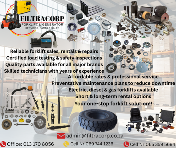 Reliable forklift sales, rentals & repairs Fast breakdown response – we keep you moving Certified load testing & safety inspections Quality parts available for all major brands Skilled technicians